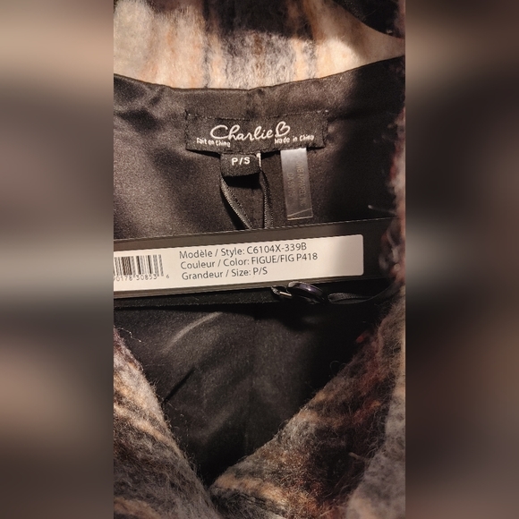 Charlie B Wool plaid jacket size S - Picture 3 of 4